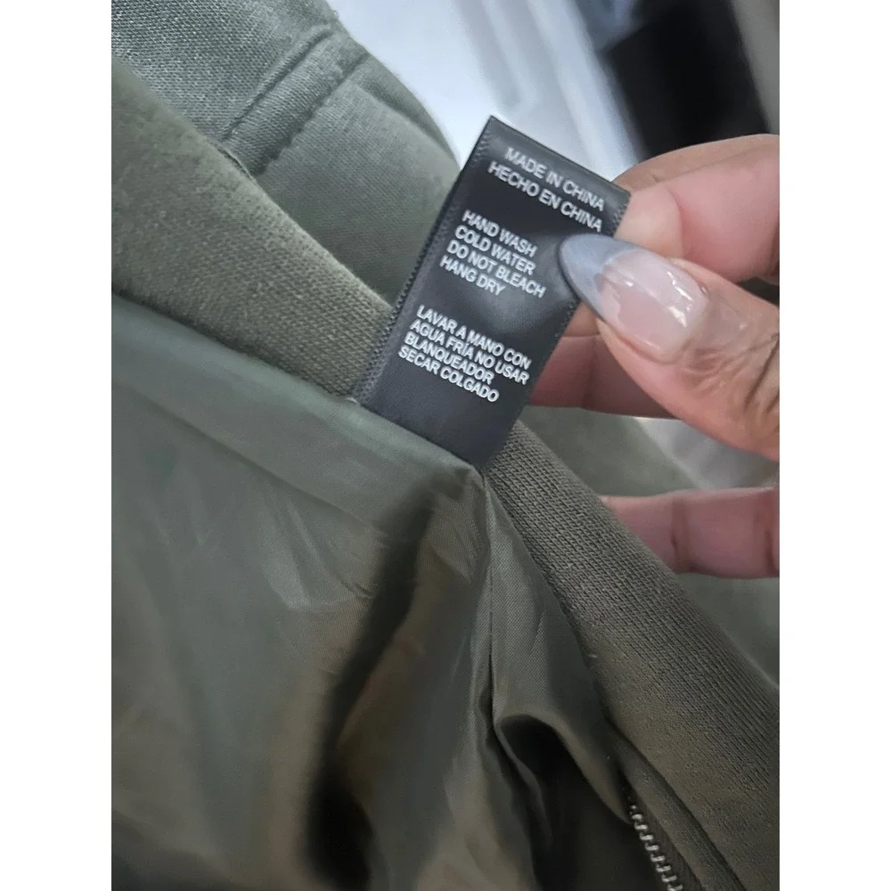Ambiance Olive Green Anorak Military Style Jacket‎ Womens 1XL Drawstring